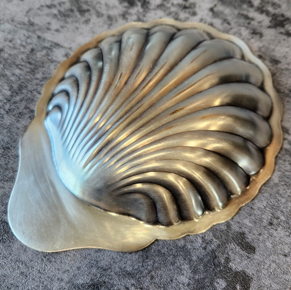 Vintage Grafton silver plate shell trinket dish set of three coastal mcm beach - Picture 8 of 13